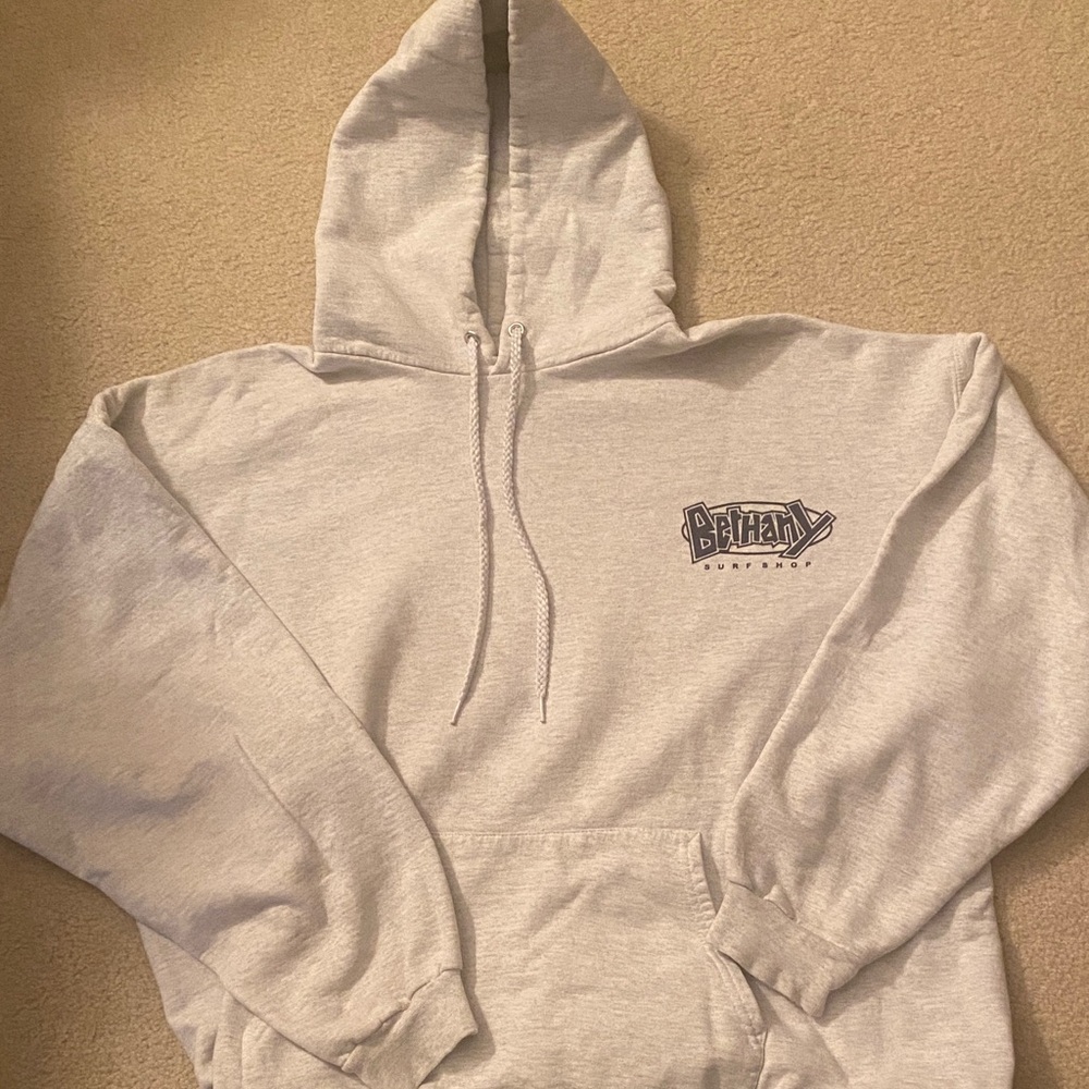 Heather Gray Crewneck Hoodie with Small Chest Logo